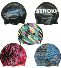 Speedo Swim Cap Unisex Adult Silicone Competition Graphic Print Swimming Cap picture