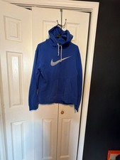 Nike Hoodie Size L Blue Graphic Swoosh Sweatshirt picture