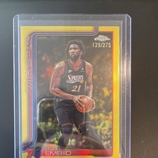 Topps 25-26 Chrome Joel Embiid 76ers #149 Yellow Refractor Serial /275 picture