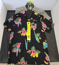 Hurley Boys Button Down Black Hawaiian Shirt And Tee Pick Size NEW  picture