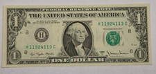 1977A $1 Federal Reserve Note (St. Louis District) (113C) DOUBLE PAIR 1'S UNC picture