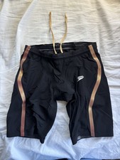 Speedo Men's Fastskin LZR Pure Intent Jammer Tech Suit Swimsuit - 22, Black/Gold picture