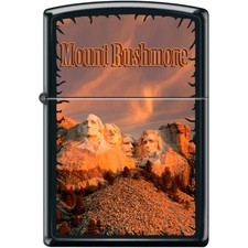 Zippo Windproof Pocket Lighter MT Rushmore Black Matte Metal XC452 picture