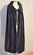 Antique Vintage Woman's Black Velvet Opera Length Cape Cloak 1920s picture