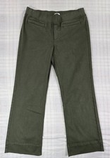 J Jill Pure Jill Womens Soft Flare Pull On Pants Olive Green M Pet NWT picture