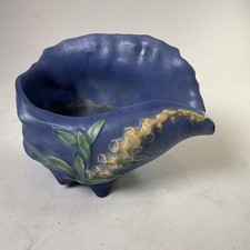 Roseville 1942 Blue Foxglove Conch Shell Shape Vase #426-6 VTG picture