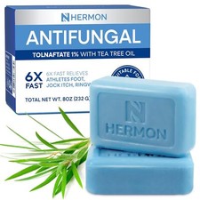 Hermon Antifungal Soap with Tea Tree Oil: Antifungal Bar Soothing Care, 2 bars. picture