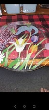 Floral Fused Glass Plate picture