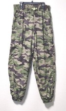 IML Isaac Morris Women's Camo Cargo Jogger Pants Size M Green Nylon IMJ005A picture
