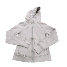 Lululemon Scuba Hoodie Womens 4 Pink Full Zip Fleece Raglan Pockets Athletic picture