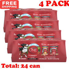 4 PACK - Purina ONE Natural Wet Dog Food, High Protein Soft, 13 oz, 6 cans picture