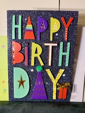 Happy Birthday Card 3D PartyHats Designer Card picture