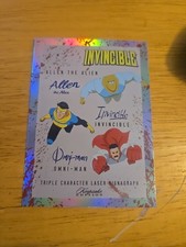 Invincible Triple Signagraph Card Invincible, Allen The Alien And Omni-Man picture