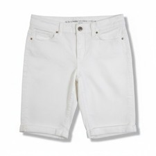 Chicos Jean Shorts Womens 00 US 2 White The So Slimming Girlfriend Bermuda Denim picture