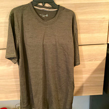 Smartwool Men's 100% Merino Wool Lightweight Striped Crew Neck Tee Gray M picture