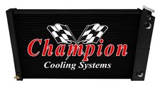KR 3 Row DP Black Finish Radiator 17x28