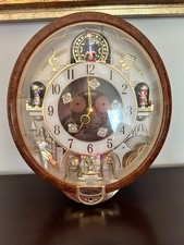 Seiko Melodies In Motion Musical Clock Hi-Fi Beatles Songs Swarovski Crystals picture