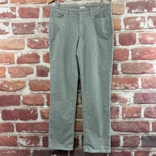 J Jill Pants Womens 10 Heather Gray Fine Corduroy Straight Leg Casual Stretchy picture
