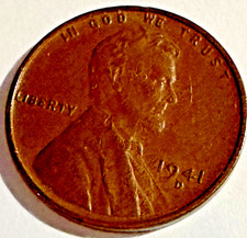 1941 D Penny Lincoln Wheat Mispunched L (Liberty) on rim picture