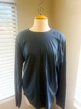 Men's Blue/Gray Metal Vent Long Sleeve Shirt, XL picture