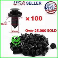 100 Pcs Bumper Clips 10mm Hood Fender Push Rivets Retainer Fasteners for Honda picture