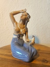 Dahl Jensen Denmark Figurine: Hawaiian Girl with Bird, No. 1268 picture