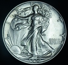 1937 50C Walking Liberty Half Dollar BU ~ 26488 picture