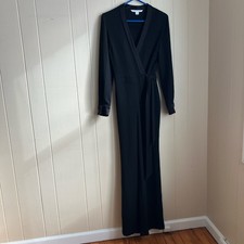 Diane Von Furstenberg Black Jumpsuit Size 6 picture