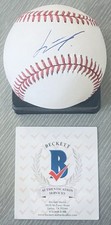 JUNIOR CAMINERO LICENSED BECKETT AUTHENTICATED SIGNED MINT MANFRED MLB BASEBALL picture