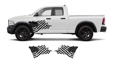 Tattered American side flags truck graphics L&R. Compatible with Ram Ford Chevy  picture