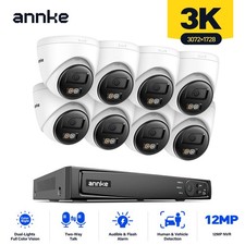 ANNKE 8CH 12MP NVR POE 5MP AI Color Night Security Camera System Two Way Audio picture