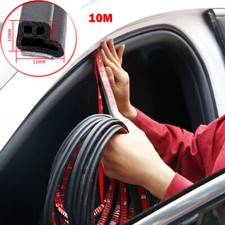 32.8Ft Car L-Shaped Door Rubber Sealing Strip Weatherstrip Edge Moulding Trim picture