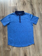 PRIMO GOLF APPAREL Men's Shortsleeve Polo Size L Blue Performance picture