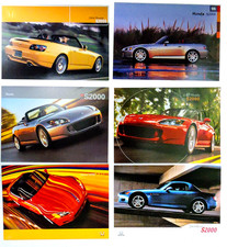 HONDA S2000 POSTCARD LOT OF 6  VINTAGE MODEL YEARS 2002~2003~2004~2005~2006~2007 picture