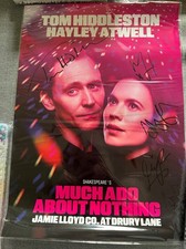 Much Ado About Nothing poster signed by Tom Hiddleston Hayley Atwell picture