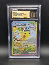 Pokémon TCG CGC Pristine 10 Pikachu ex 132/106 Sv8 SAR Holo JP 2024 picture
