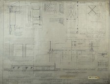 1929 Antique Historic Vellum Architectural Drawing St Elizabeth’s Insane Asylum picture