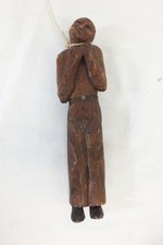 Vtg Hand Carved Man Being Hanged Hangman Noose Western Folk Art Donshea Era picture