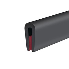 Protalwell U-Channel Rubber Edge Trim 100Ft EPDM 1/16-In Self-Adhesive Black picture