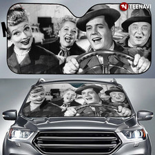 I Love Lucy Comedy Family Sitcom Driving Singing Together Theme Auto Sun Shade picture