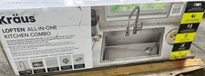 Kraus Loften 33 in. Drop in/Undermount Single Bowl 18G Stainless Kitchen Sink picture