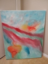 16x20 Original one Of A Kind Abstract Oil Painting On Canves New  picture