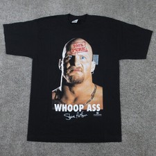 Vintage WWF Shirt Mens Large Black Stone Cold Steve Austin 1998 Titan Sports USA picture