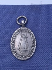 Mexico Spanish Colonial Nuestra Señora De La Santa Cruz Silver Medal Early 1800s picture