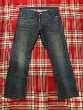 RRL Double RL Slim Bootcut Japanese Salvaged Distressed Denim Jeans SZ 34 picture