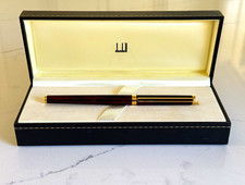Rare Dunhill Fountain Pen. Marble Brn Laquer. 14K M nib. Swiss Made. New in Box. picture