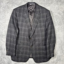 Samuelsohn Blazer Men 46R Super 110s 1923 SB Garner Sport Coat Wool Windowpane picture