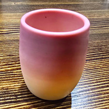 Vintage Burmese 1970 Pink/White Ombre Art Highly Collectible Toothpick Holder picture