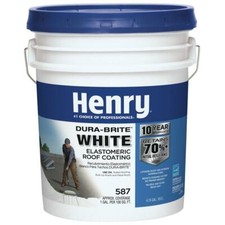 Henry Durabrite 587 White Elastomeric Premium Roof Coating Protection 4.75 Gal. picture