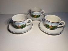 Villeroy & Boch China Design Naif Cup And Saucer Farm Scene And Duck -Set Of 3 picture